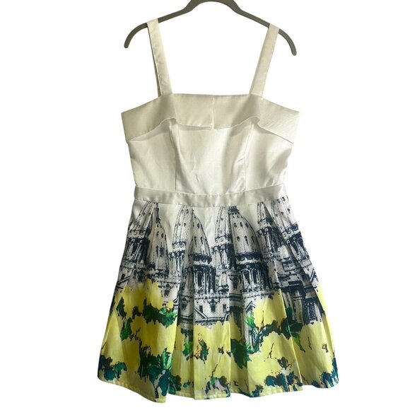 Clara Story Sleeveless Graphic Design Fit & Flared Mini Dress Multicolor Size M - Picture 5 of 12